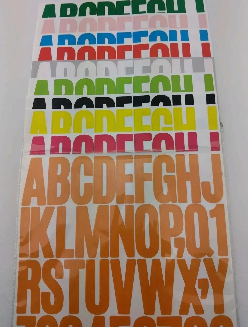 12 Sheet Large Letter Sticker Multicolor